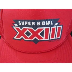 Vintage SUPER BOWL XXIIICAP Hat Adjustable SNAPBACK Red SAN FRANCISCO 49ers